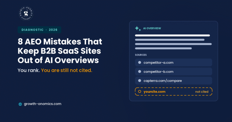 8 AEO Mistakes That Keep B2B SaaS Sites Out of AI Overviews