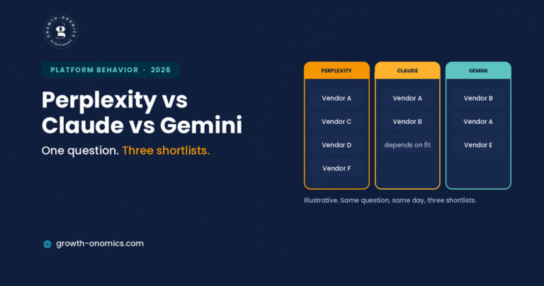 Perplexity vs Claude vs Gemini: How Each Picks the Vendors It Recommends