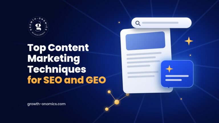 Top Content Marketing Techniques For SEO and GEO